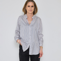 PAOLA lilac silk stripe