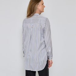 PAOLA lilac silk stripe